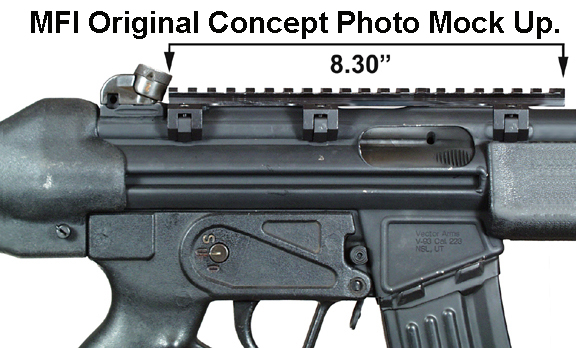Prototype / PhotoShoped Concept Mock Up of the MFI HK Low 8.5 Long Scope Mount on Heckler & Koch HK93