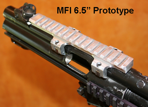 Prototype of the MFI HK Low 6.5 Long Scope Mount on Heckler & Koch MP5