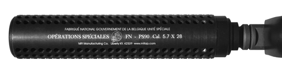MFI M4 Style Fake Silencer for PS90 with Belgium Special Forces Marking