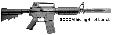MFI SOCOM Fake Silencer on AR-15 / M16 / M4A1 with 16 barrel