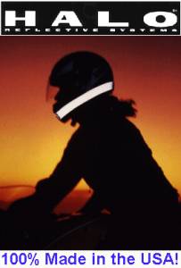 Halo Retro reflective Helmet Band. Be safe, be seen & stay alive.