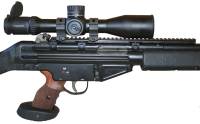 PTR91 / HK91 / HK G3 Sniper Rifle with MFI Low Profile 34mm Steel Sniper Rings & Premier Reticle Sniper Scope.