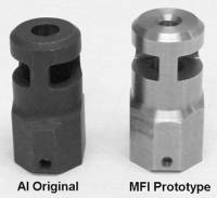 Prototype & Original A.I. Muzzle Brakes compared. MFI Muzzle Brake designed specifically to complete the look of your Remington 700 in the Accuracy International Chassis. 1/2 X 28 tpi.
