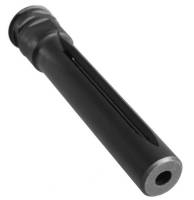 Bottom View / No Exit Slots in MFI HK G28 DMR STYLE MUZZLE BRAKE  4.75" LONG IN 1/2 X 28 TPI