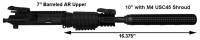 MFI 10" Long Barrel Extension with 5/8 X 24 tpi Right Hand Thread with Large 0.692" I.D. Price includes S&H for 1st Class Mail. Super Light Weight. 922r Compliant Part.