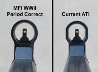 WWII Period Correct Replacement Front Sight Hood by MFI for the new ATI / GSG MP40 to be more like the Original WWII Nazi “Maschinenpistole 40 / Schmeisser MP-40 SMG / Submachine Gun or Machine-Pistol.