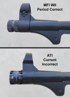 WWII Period Correct Replacement Front Sight Hood by MFI for the new ATI / GSG MP40 to be more like the Original WWII Nazi “Maschinenpistole 40 / Schmeisser MP-40 SMG / Submachine Gun or Machine-Pistol.