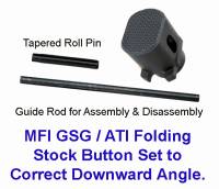 MFI GSG MP40 9mm & Blue Line MP40 .22 LR Stock Release Button that corrects the 100% horizontal ATI MP40 Stock to a WWII Period Correct Downward Angle / Price Includes S&H via 1st Class USPS + Insurance 