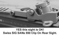 Swiss SIG 550 SANs clip on rear diopter / Drum sight.